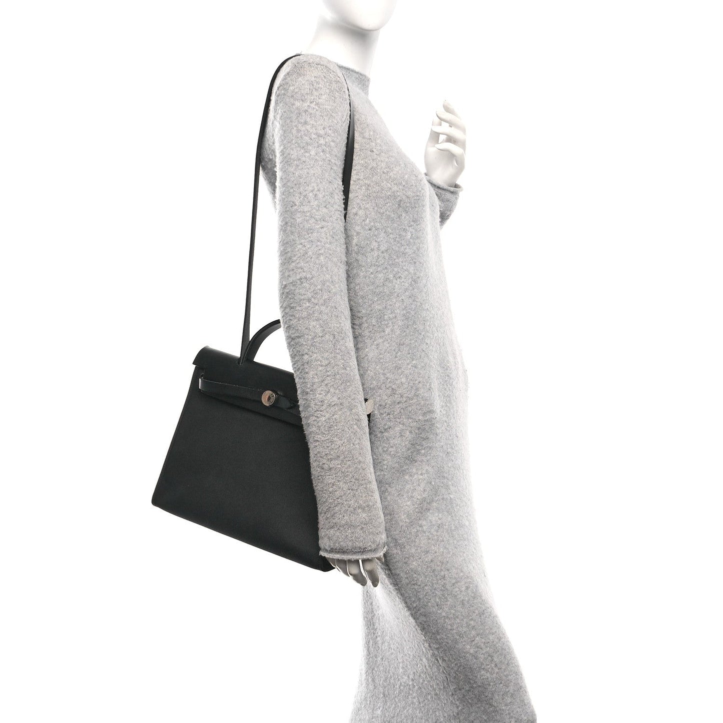 Hermes Military Toile Vache Hunter Herbag Zip PM 31 Black