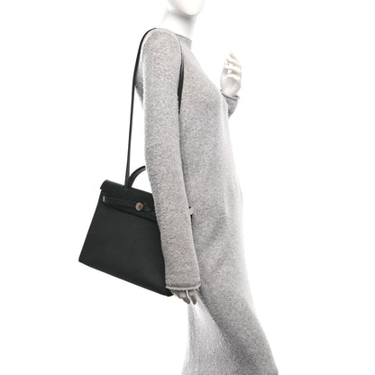 Hermes Military Toile Vache Hunter Herbag Zip PM 31 Black