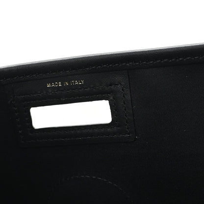 Fendi Glazed Fabric Vitello Century FF 1974 Stamp Patch Medium Peekaboo Defender Cover Mogano Panna Black