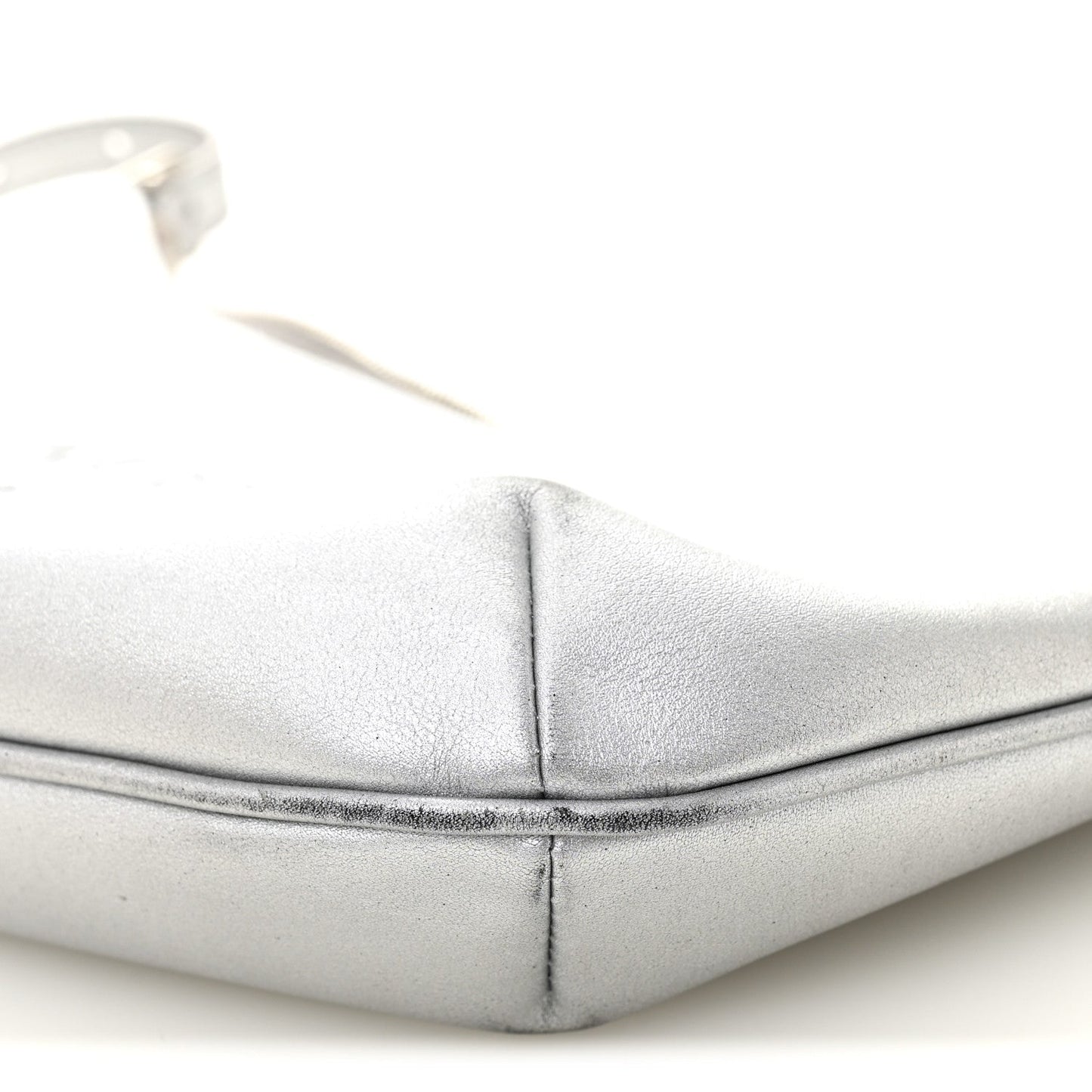 Balenciaga Metallic Calfskin Mary Kate Shoulder Bag Silver