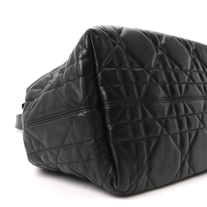 Christian Dior Calfskin Macrocannage Medium Toujours Black