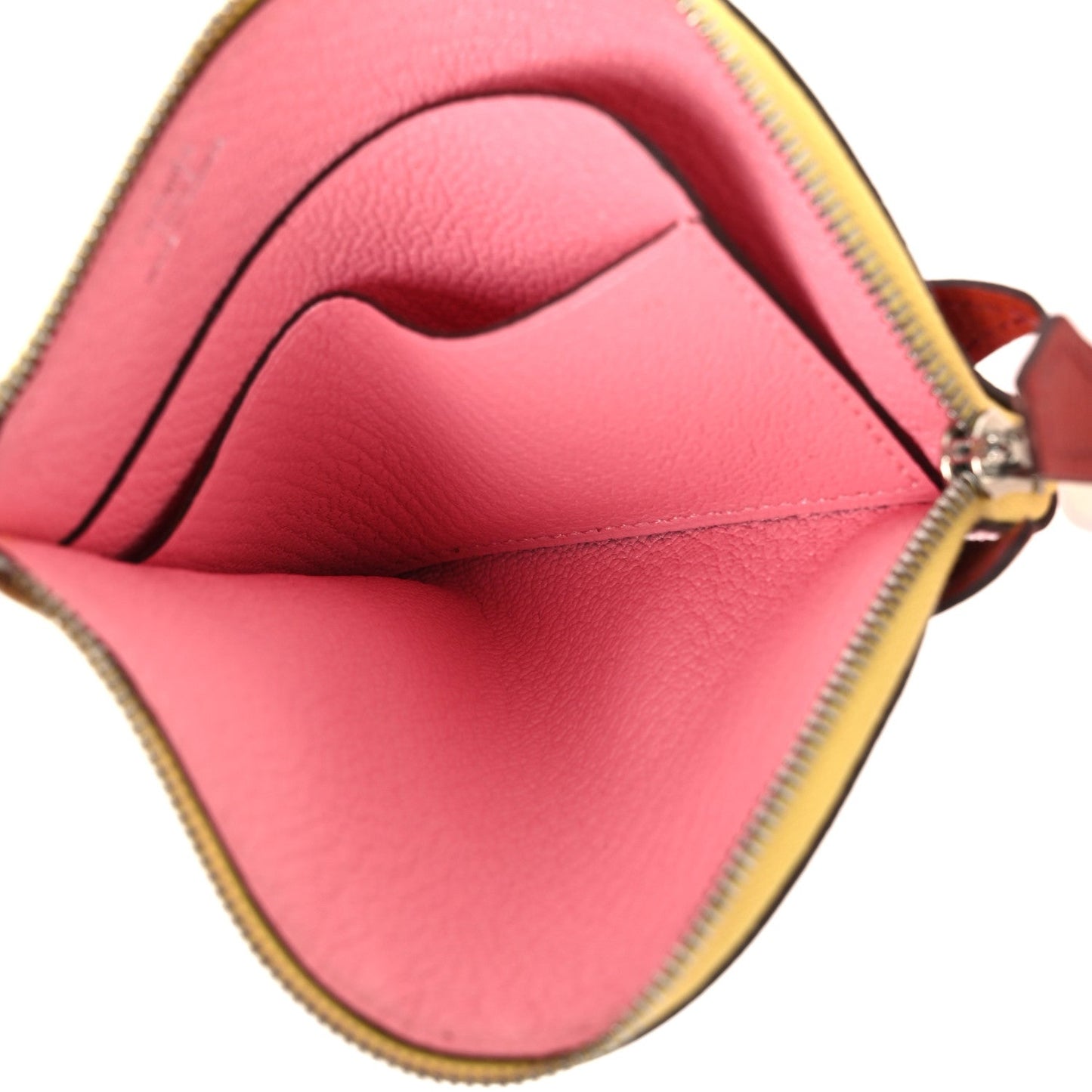 Hermes Chevre Mysore Paddock Change Purse Rose Confetti Brique