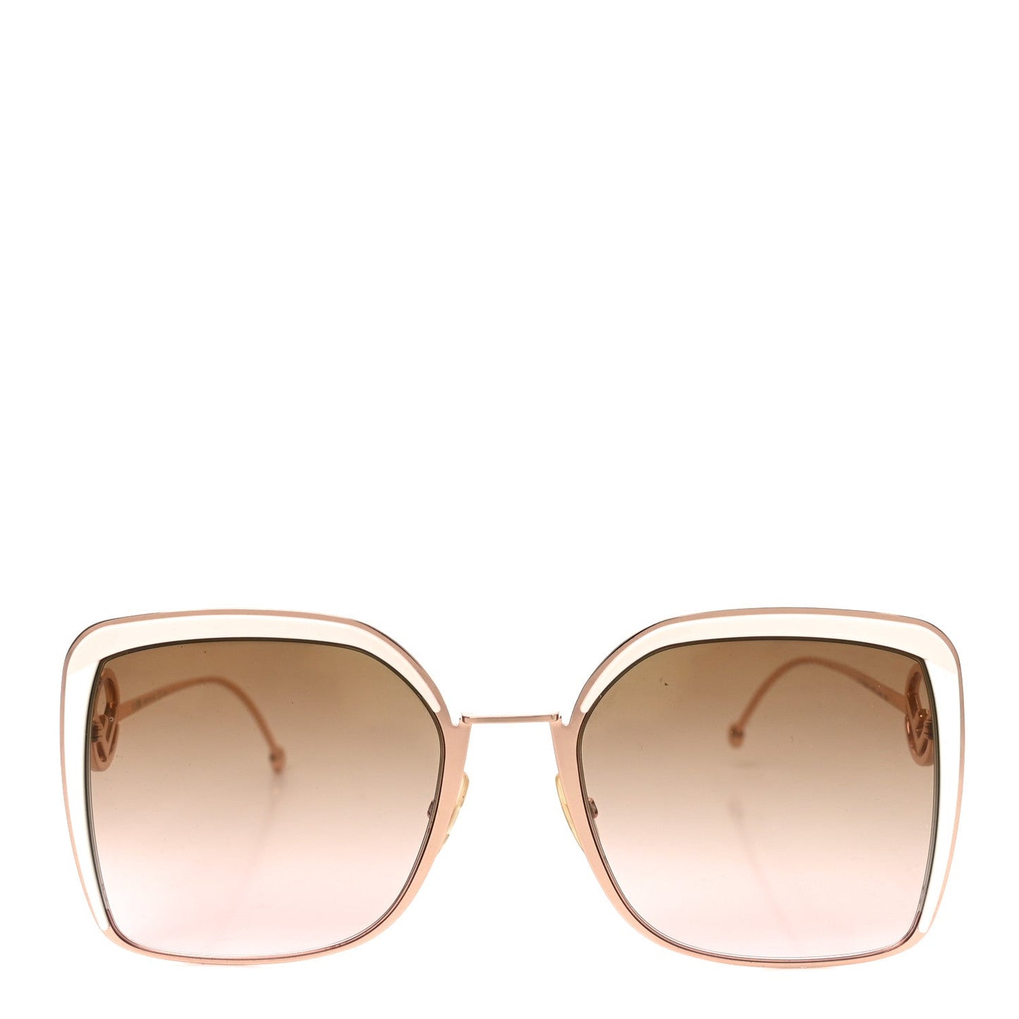 Fendi Metal Acetate F is Fendi Square Sunglasses FF 0294/S Rose Gold