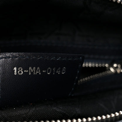 Christian Dior Lambskin Cannage Large Lady Dior Navy Blue
