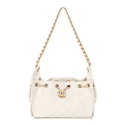 Chanel Caviar Quilted Mini Chanel 25 Handbag White