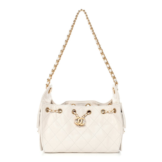 Chanel Caviar Quilted Mini Chanel 25 Handbag White