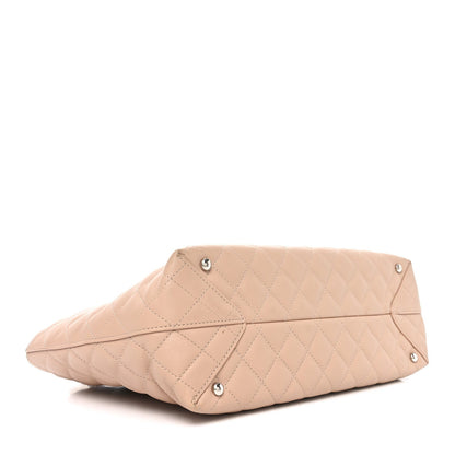 Chanel Calfskin Quilted Large Shopping Tote Light Pink