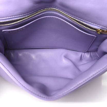 Loewe Lambskin Pleated Goya Puffer Bag Light Mauve