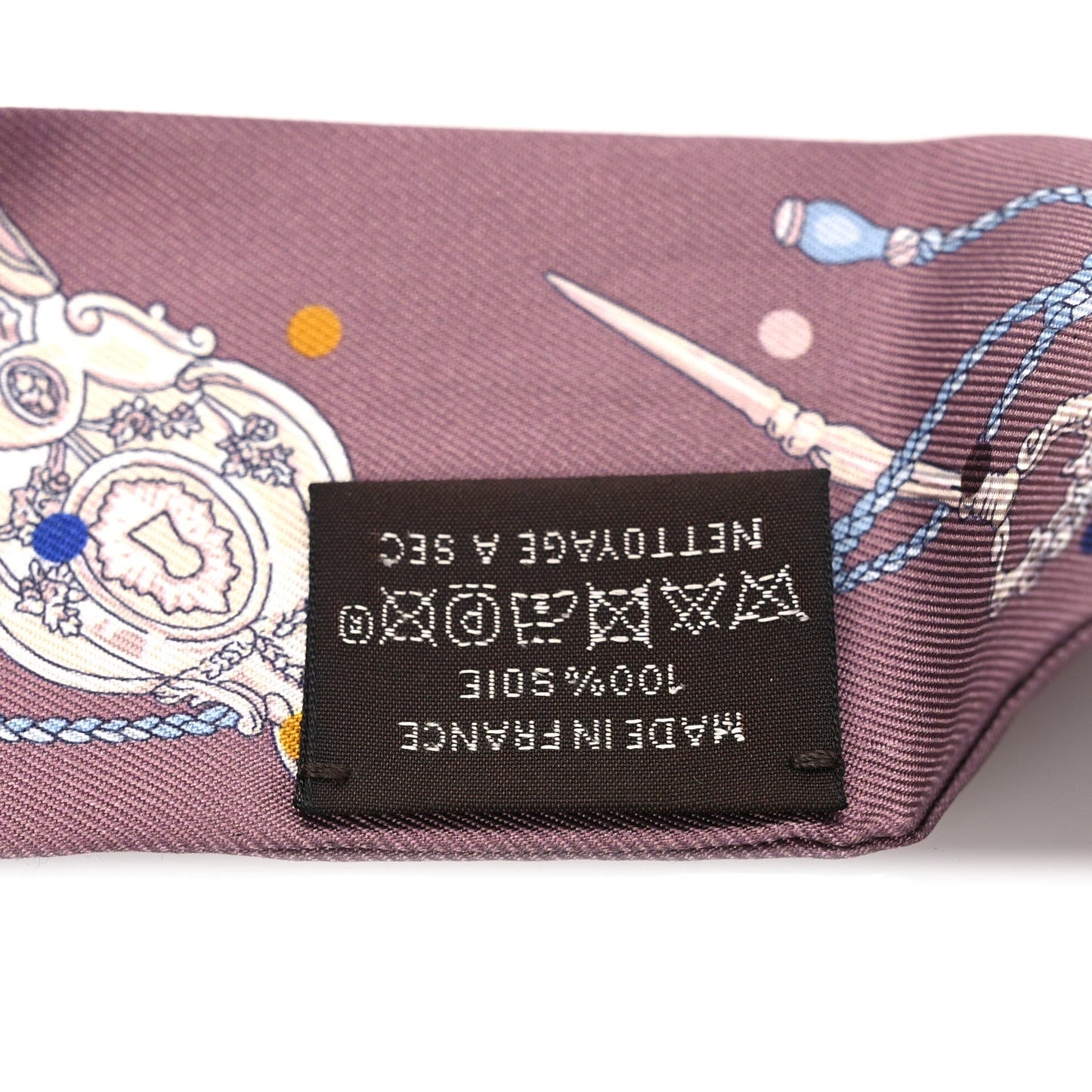 Hermes Silk Les Cles A Pois Twilly Marron Glace Gris