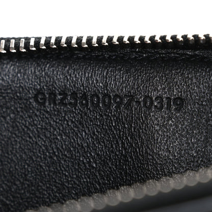 Saint Laurent Grained Calfskin Zip Pouch Tech Card Holder Black