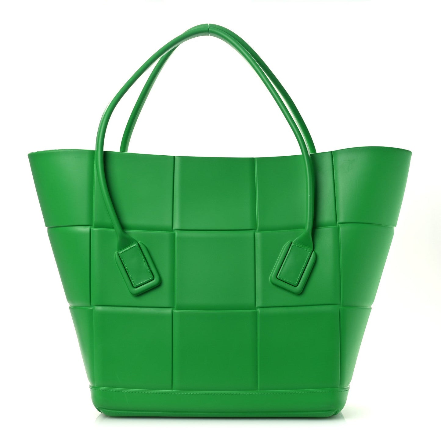 Bottega Veneta Rubber Maxi Intrecciato Medium Arco Grass