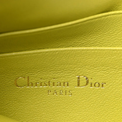 Christian Dior Supple Calfskin Cannage Caro Multifunctional Pouch Lime