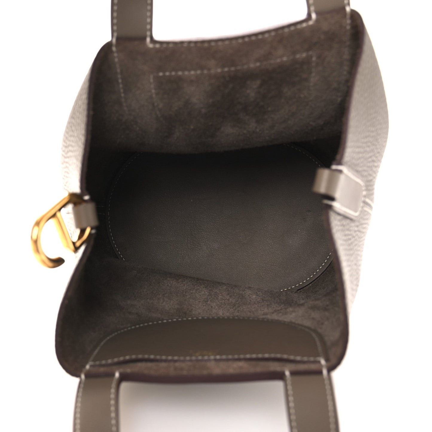 Hermes Taurillon Clemence Swift In-The-Loop 18 Bag Etoupe