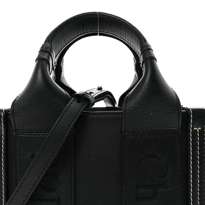 Chloe Calfskin Small Woody Tote Black