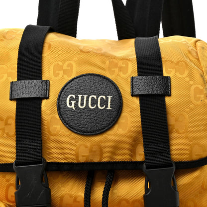 Gucci Econyl Nylon Monogram Off The Grid Utility Pocket Backpack Crop Black