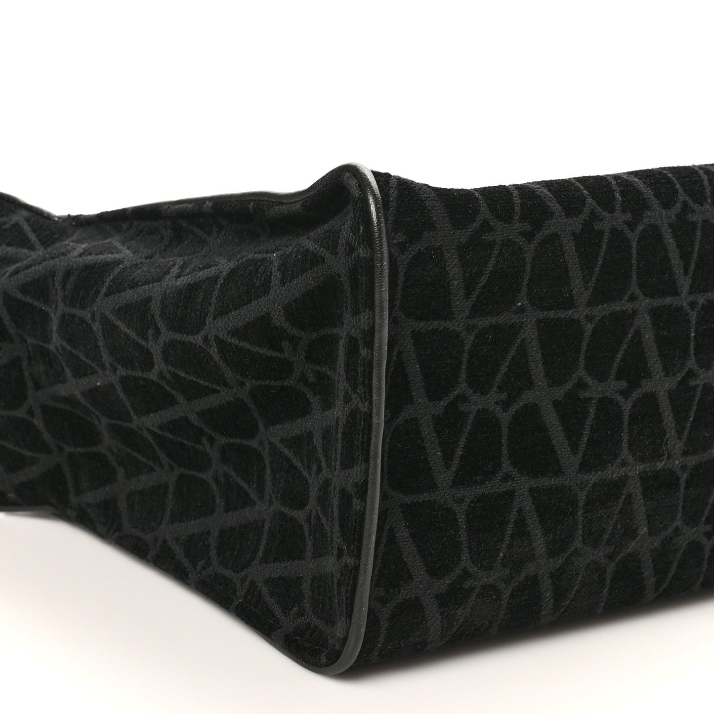 Valentino Garavani Toile Iconographe Goatskin Le Troisieme Shopping Bag Black