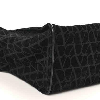 Valentino Garavani Toile Iconographe Goatskin Le Troisieme Shopping Bag Black