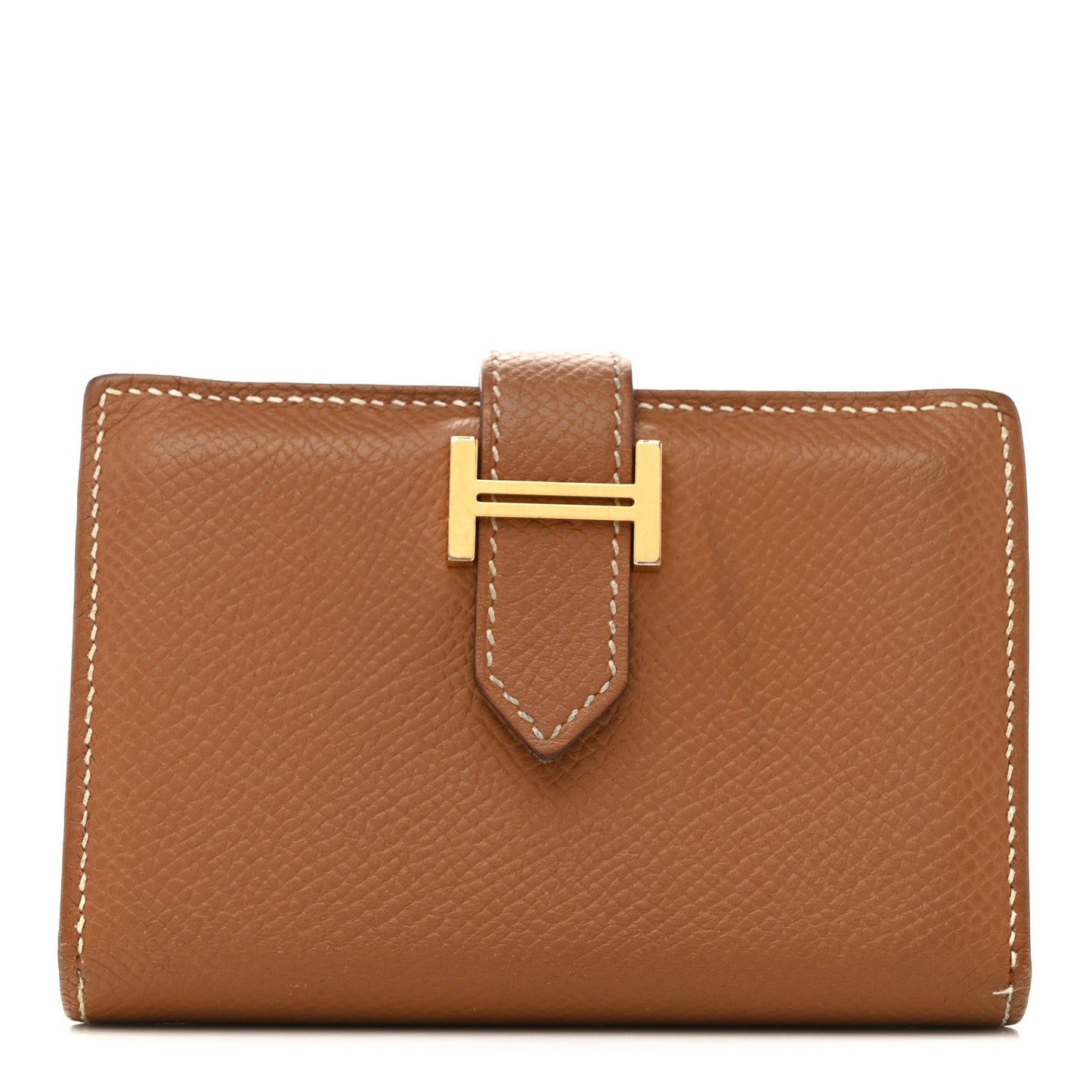 Hermes Epsom Bearn Card Holder Wallet Gold