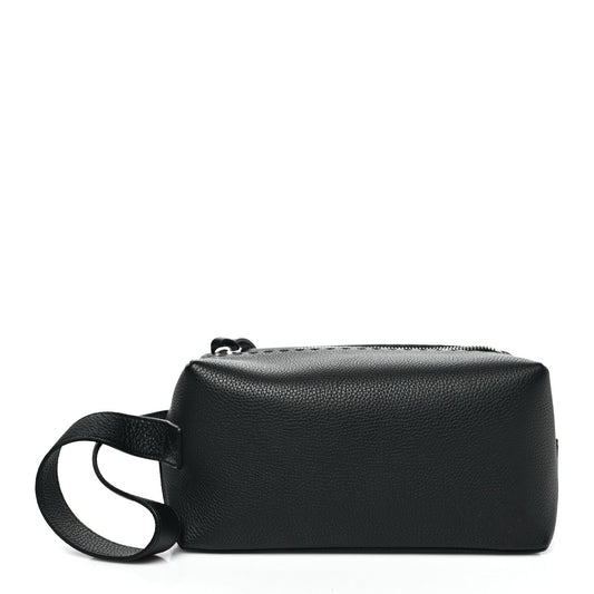 Fendi Cuoio Romano Selleria Toiletry Case Black