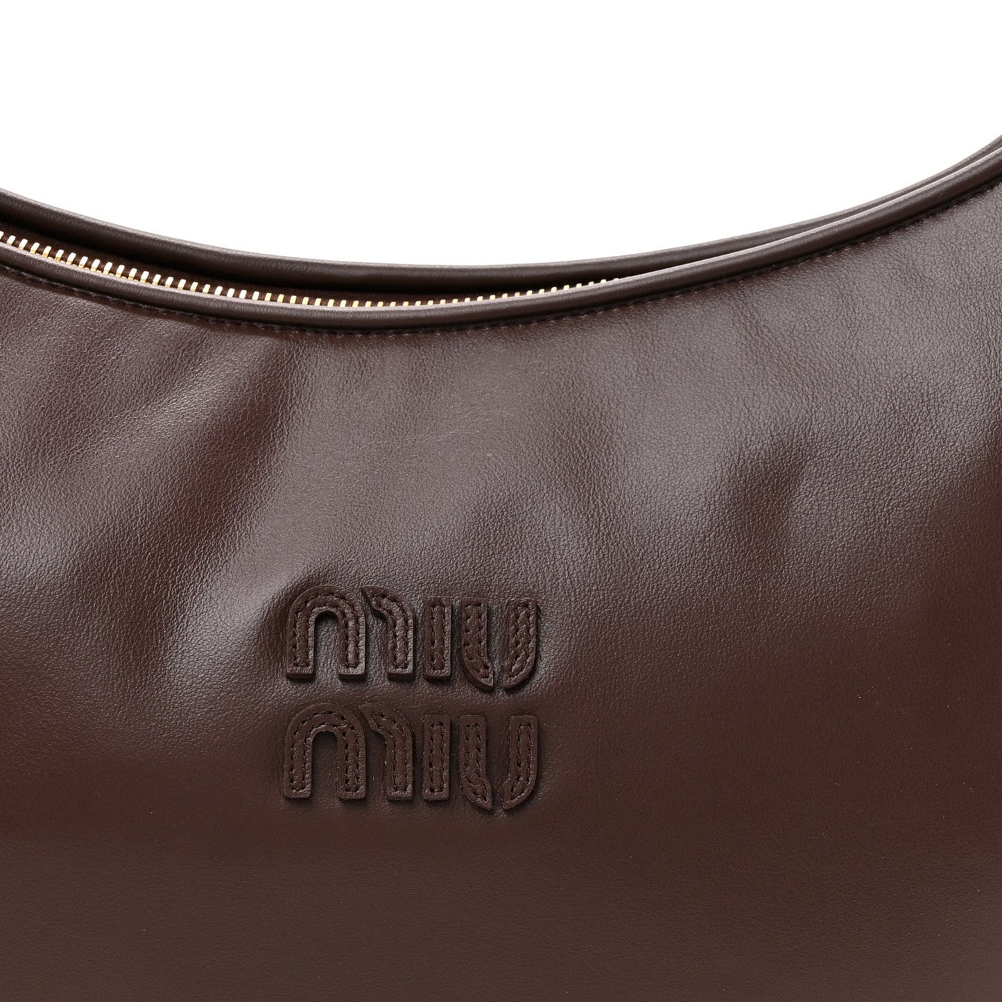 Miu Miu Calfskin Softy Piping Wander Hobo Radica