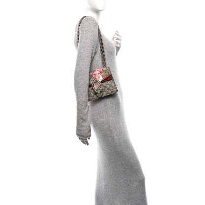 Gucci GG Supreme Monogram Blooms Mini Dionysus Shoulder Bag Beige Multicolor Dry Rose