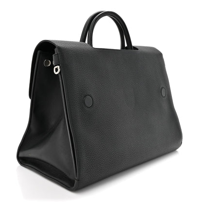 Christian Dior Grained Calfskin Large Diorever Flap Black
