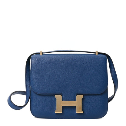 Hermes Chevre Mysore Verso Constance 18 Blue Saphir Menthe