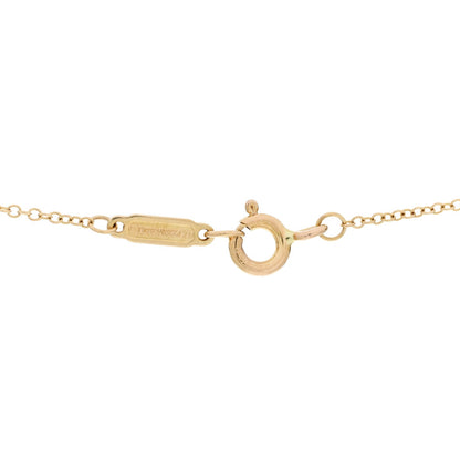 Tiffany 18K Rose Gold Diamond .17ct Solitaire Pendant Necklace