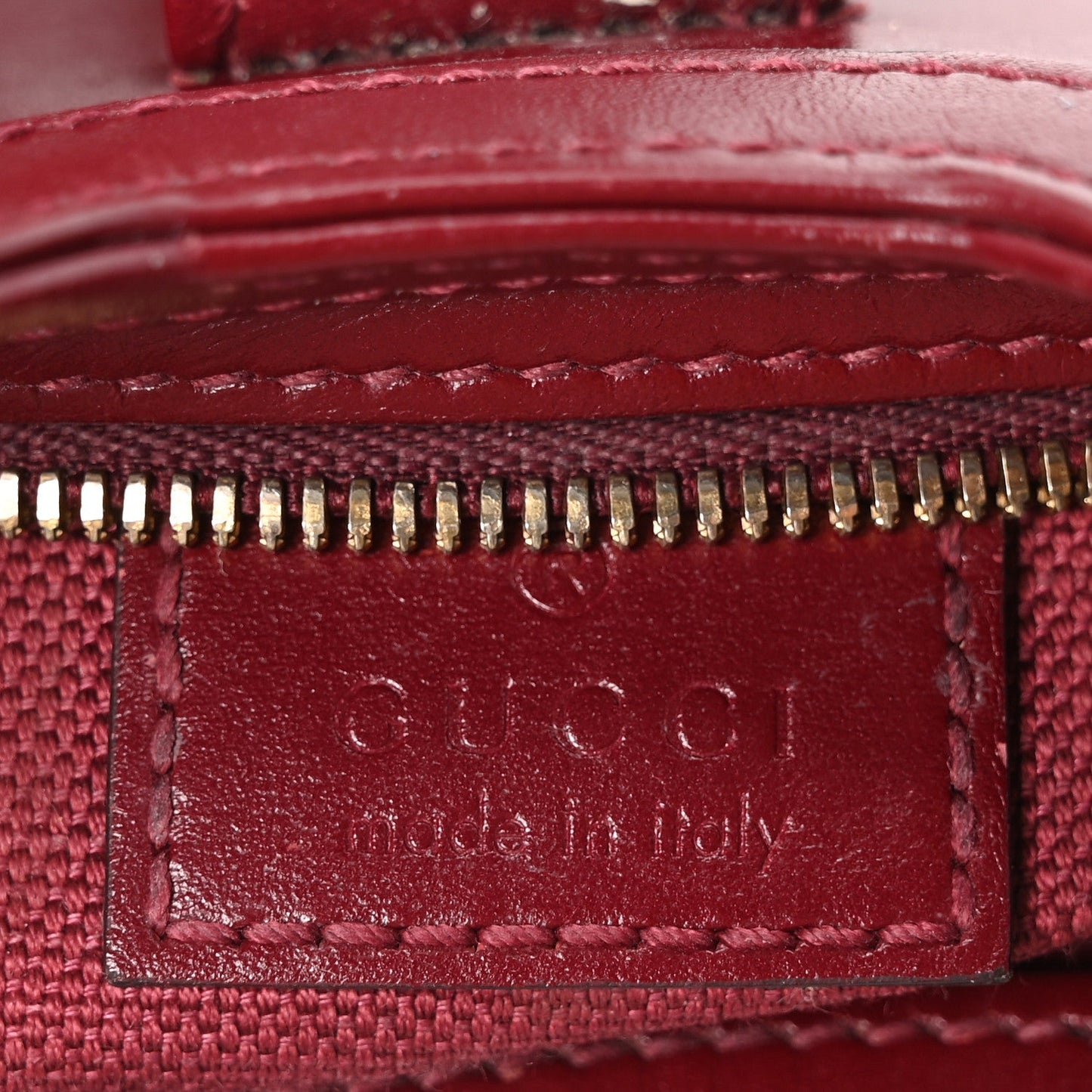 Gucci Calfskin Mini Moon Side Shoulder Bag Rosso Ancora