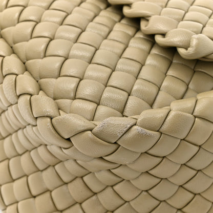 Bottega Veneta Nappa Intrecciato Small Cobble Shoulder Bag Camel