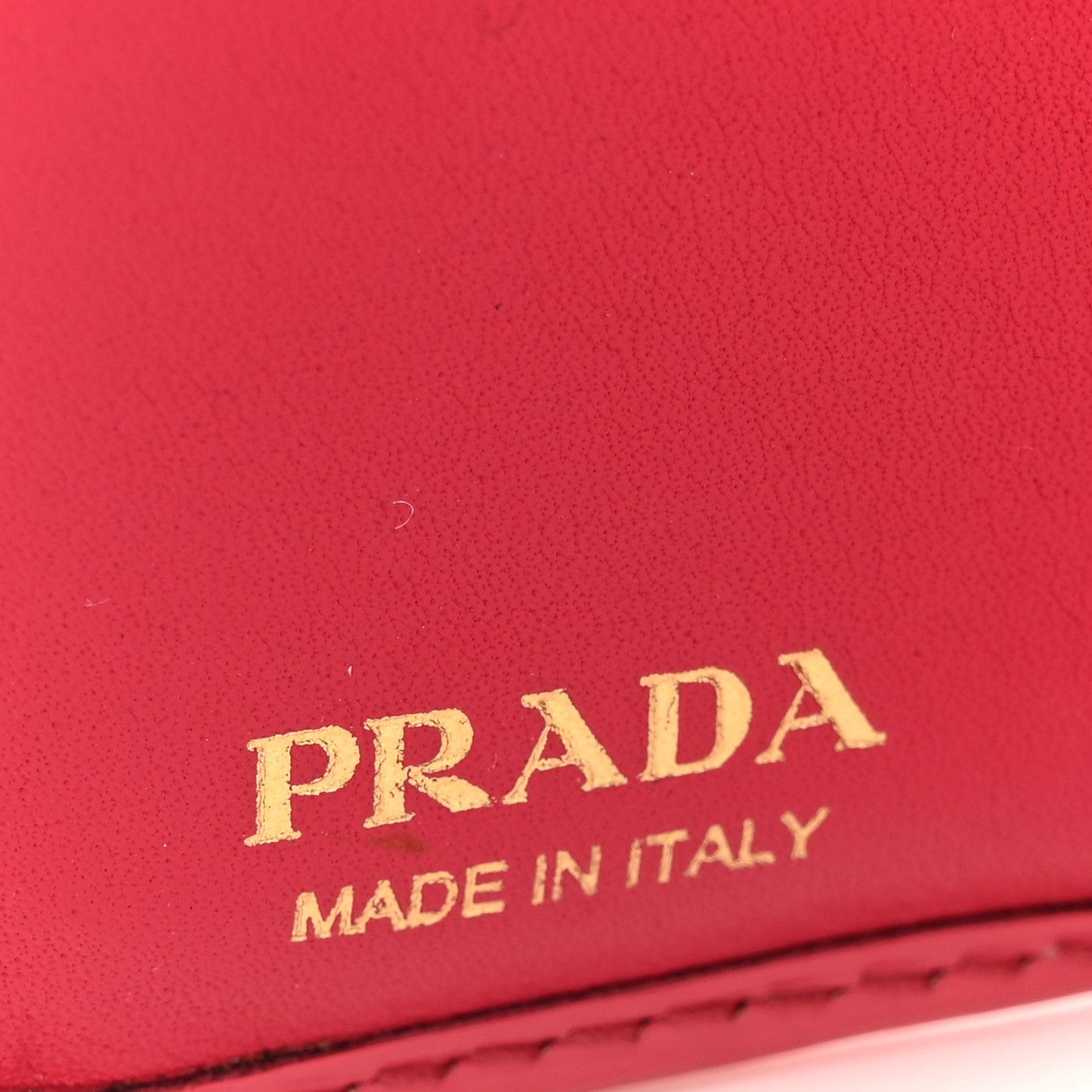 Prada Vitello Move Metal Compact Wallet Peonia