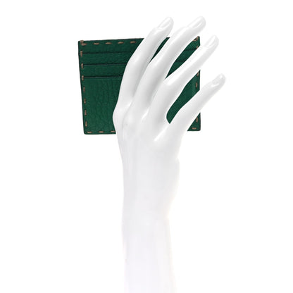 Fendi Cuoio Romano Selleria Card Holder Green