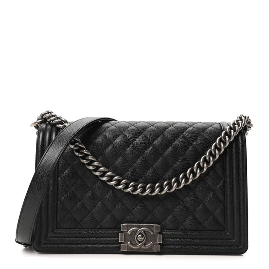 Chanel Caviar Quilted New Medium Boy Flap Black