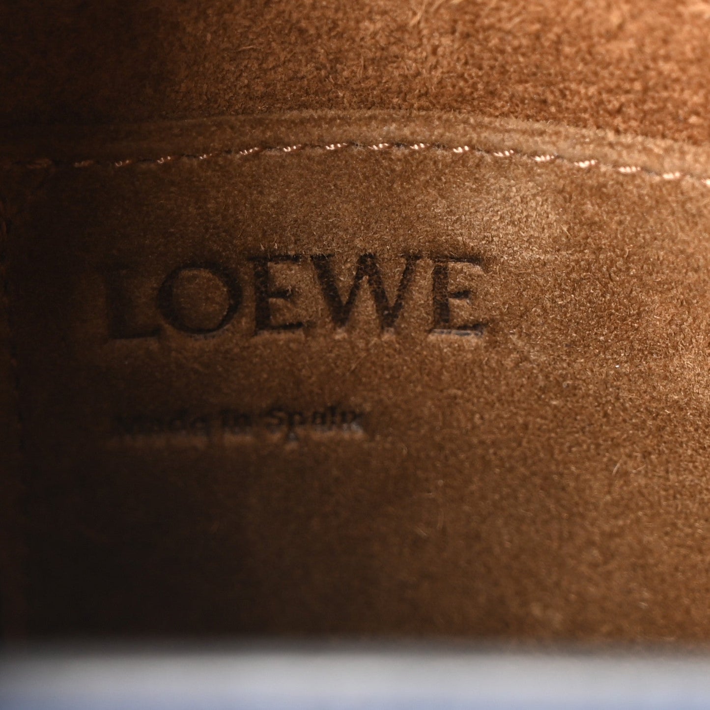 Loewe Grained Calfskin Small Gate Crossbody Bag Varsity Pecan