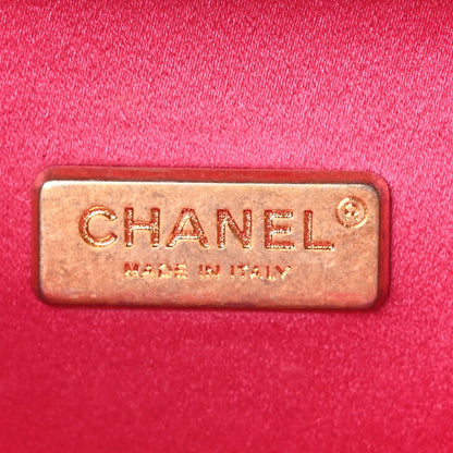 Chanel Lambskin Chocolate Bar Lock Clutch Bag Pink