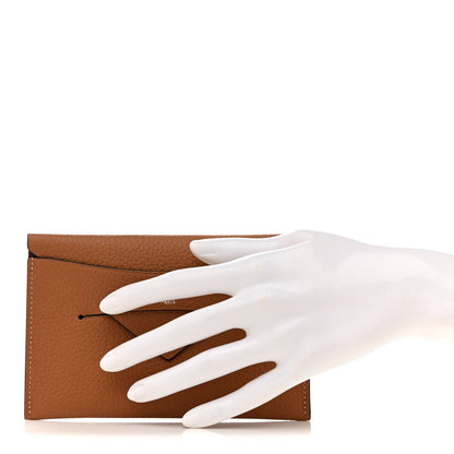 Moynat Taurillon Blush Envelope PP Camel