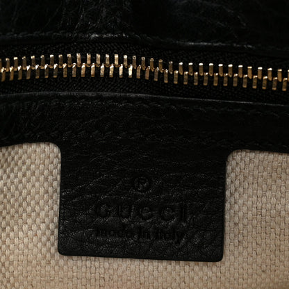 Gucci Pebbled Calfskin Medium Soho Flap Crossbody Black