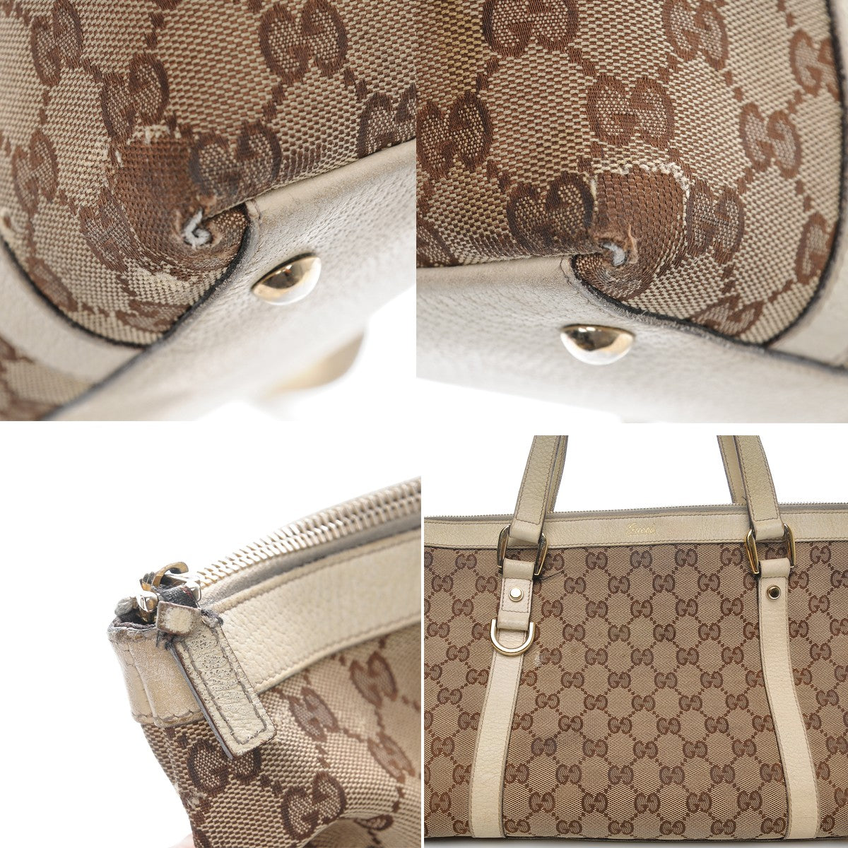 Gucci Monogram Medium Abbey Tote Off White