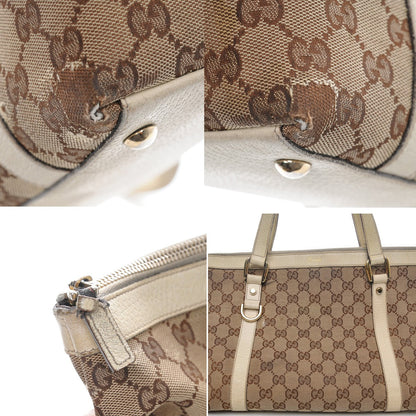 Gucci Monogram Medium Abbey Tote Off White