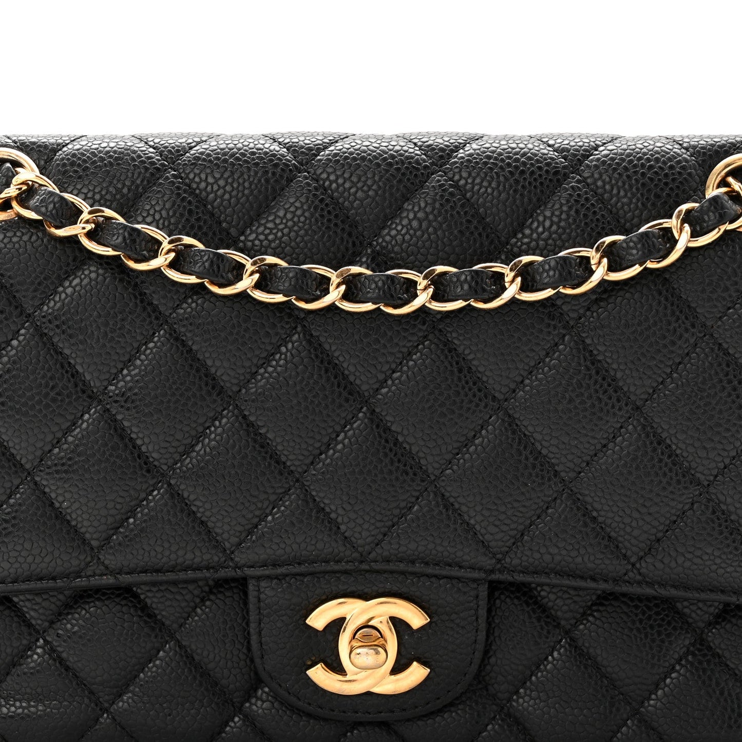 Chanel Caviar Quilted Medium Double Flap Black