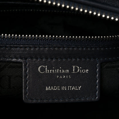 Christian Dior Lambskin Cannage Large Lady Dior Navy Blue