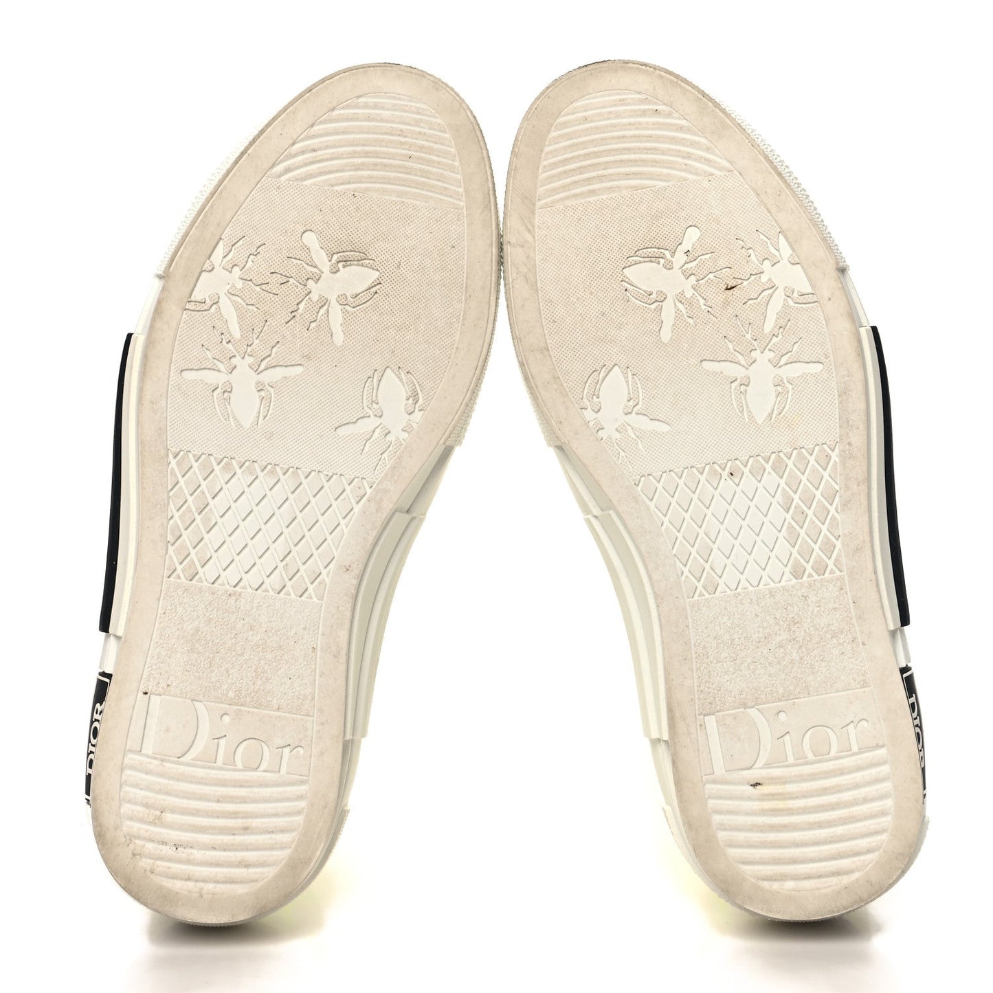 Christian Dior Technical Canvas Oblique Mens B23 High Top Sneakers 35 Yellow