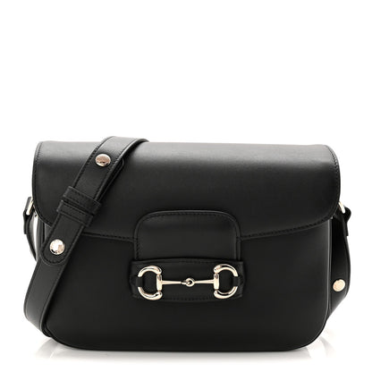 Gucci Ciny Lux Calfskin Horsebit 1955 Soft Small Shoulder Bag Black