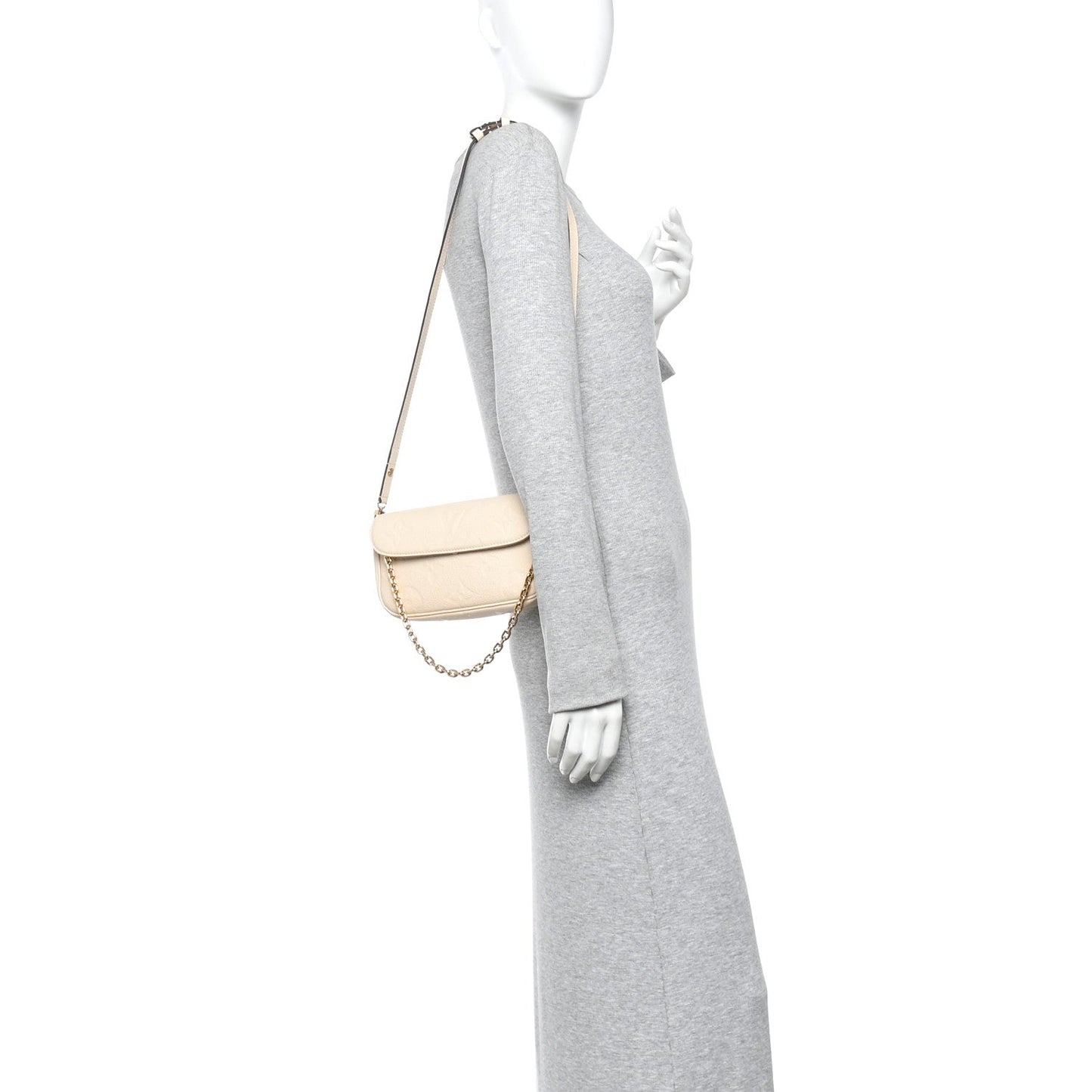 Louis Vuitton Empreinte Monogram Giant Ivy Wallet On Chain Cream