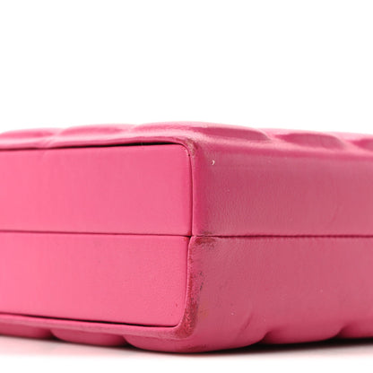 Chanel Lambskin Chocolate Bar Lock Clutch Bag Pink