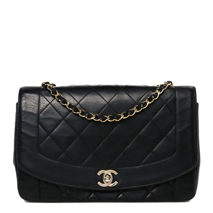 Chanel Lambskin Quilted Medium Single Flap Black