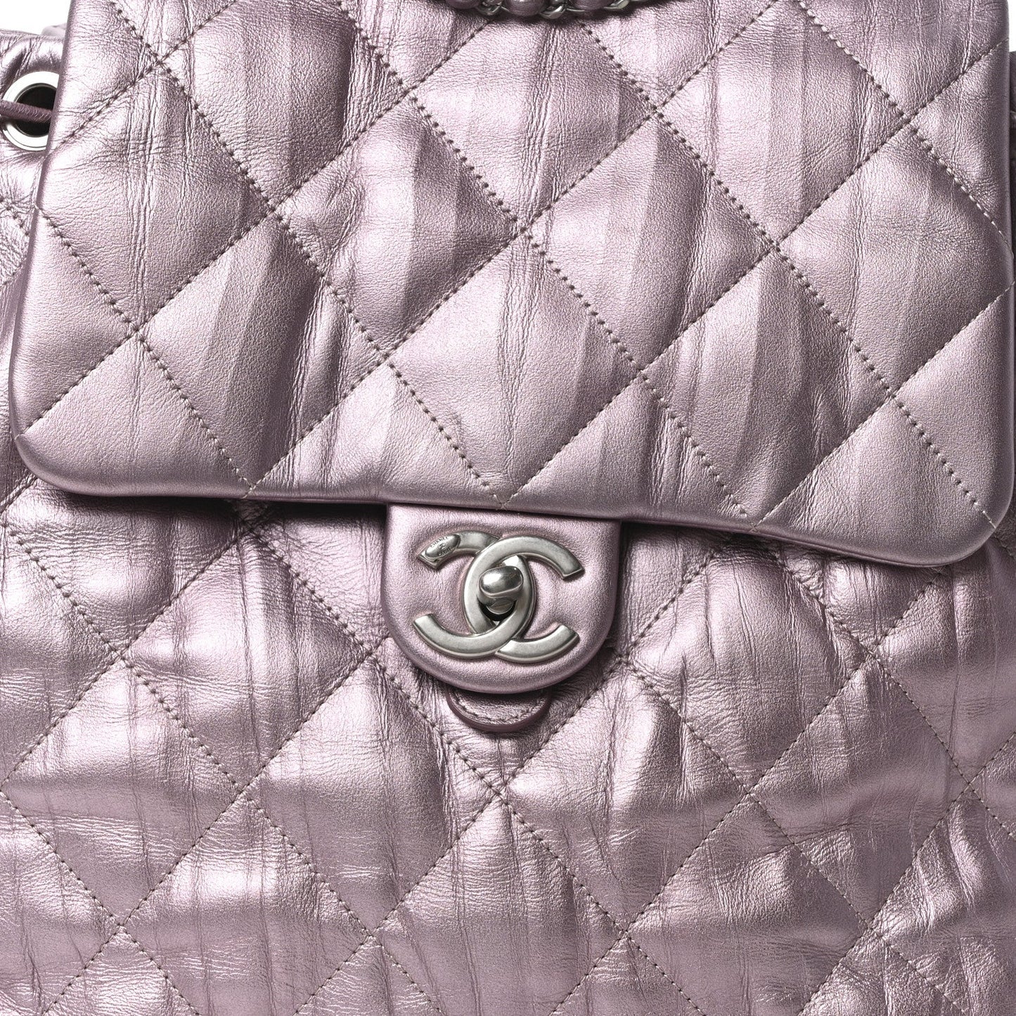 Chanel Iridescent Calfskin Quilted Ground Control Backpack Pink