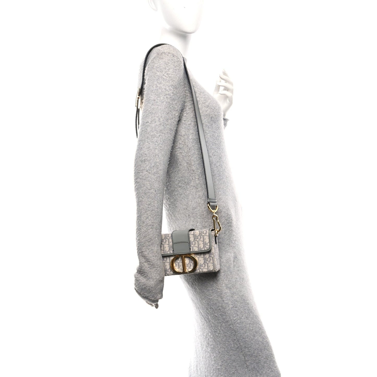 Christian Dior Oblique 30 Montaigne Box Bag Grey