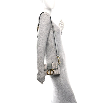 Christian Dior Oblique 30 Montaigne Box Bag Grey