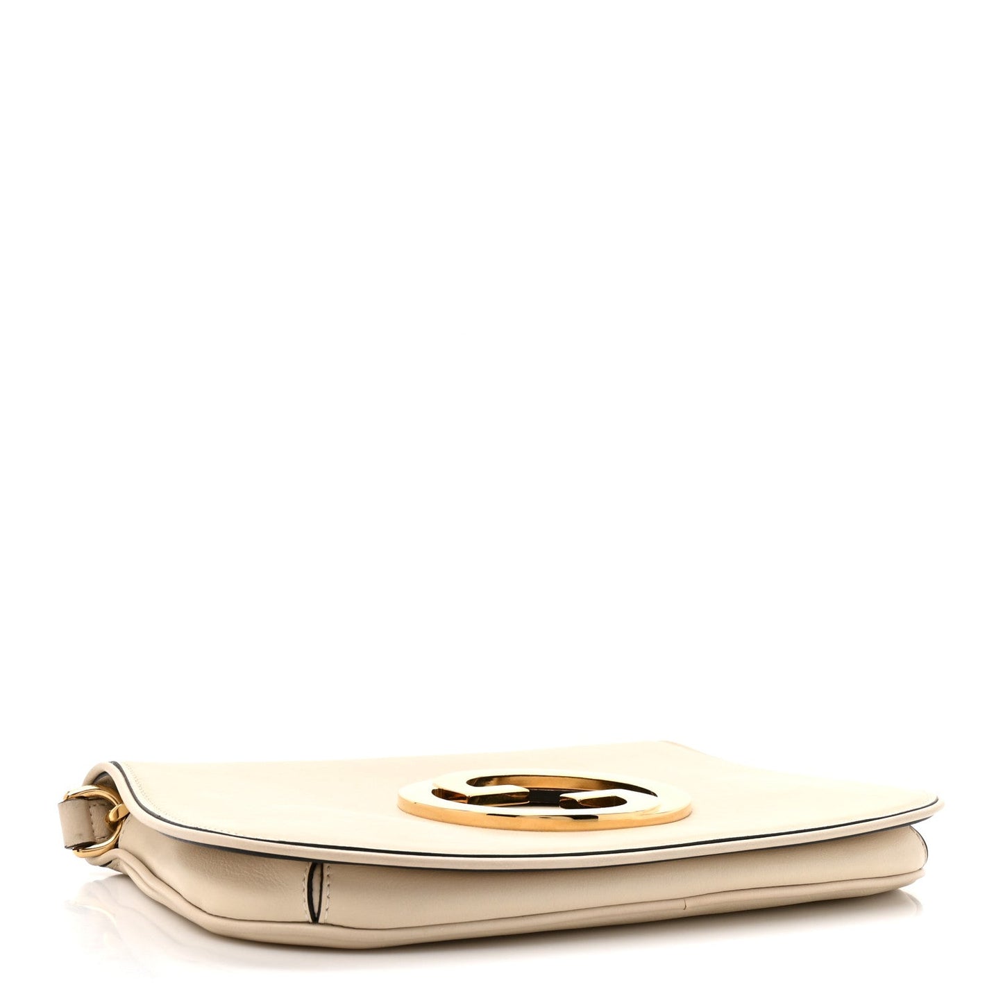 Gucci Roxy Calfskin Blondie Chain Shoulder Flap Bag Mystic White